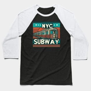 NYC SUBWAY Baseball T-Shirt